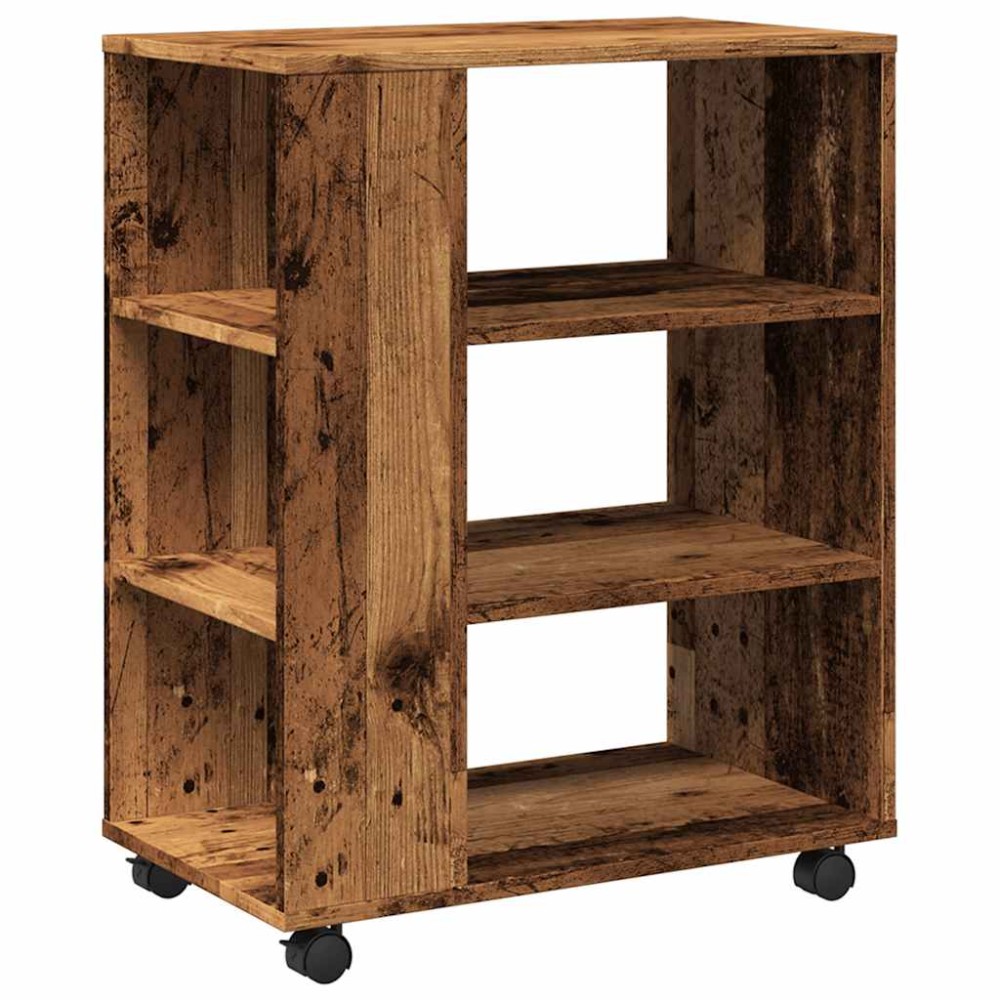 vidaXL Dulap cu roți, lemn vechi, 60x35x75 cm, lemn prelucrat