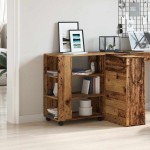 vidaXL Dulap cu roți, lemn vechi, 60x35x75 cm, lemn prelucrat vidaXL Dulap cu roți, lemn vechi, 60x35x75 cm, lemn prelucrat