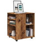 vidaXL Dulap cu roți, lemn învechit, 60x53x72 cm, lemn prelucrat vidaXL Dulap cu roți, lemn învechit, 60x53x72 cm, lemn prelucrat