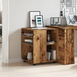 vidaXL Dulap cu roți, lemn învechit, 60x53x72 cm, lemn prelucrat vidaXL Dulap cu roți, lemn învechit, 60x53x72 cm, lemn prelucrat