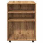 vidaXL Dulap cu roți, stejar artizanal, 60x53x72 cm, lemn prelucrat vidaXL Dulap cu roți, stejar artizanal, 60x53x72 cm, lemn prelucrat