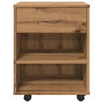 vidaXL Dulap cu roți, stejar artizanal, 46x36x59 cm, lemn prelucrat vidaXL Dulap cu roți, stejar artizanal, 46x36x59 cm, lemn prelucrat