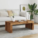 vidaXL Măsuță de cafea, lemn vechi, 102x50x35 cm, lemn prelucrat vidaXL Măsuță de cafea, lemn vechi, 102x50x35 cm, lemn prelucrat
