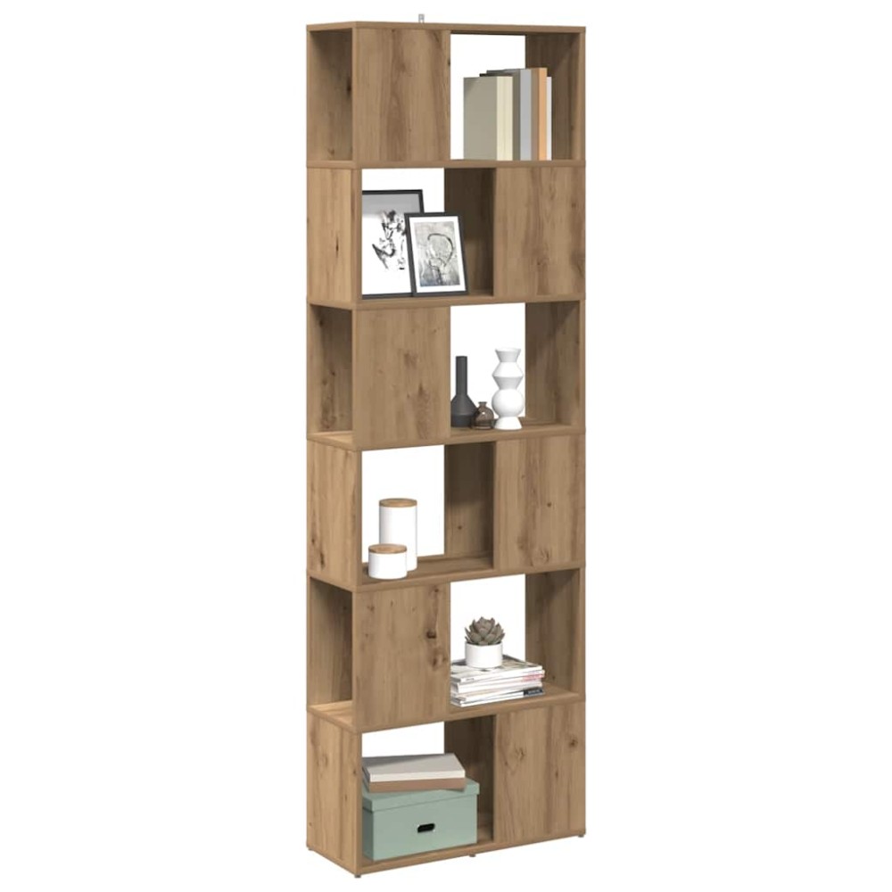 vidaXL Bibliotecă/Separator de cameră, Stejar artizanal, 60x24x186 cm