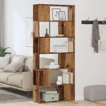 vidaXL Bibliotecă/Separator de cameră, Lemn vechi, 80x24x186 cm vidaXL Bibliotecă/Separator de cameră, Lemn vechi, 80x24x186 cm