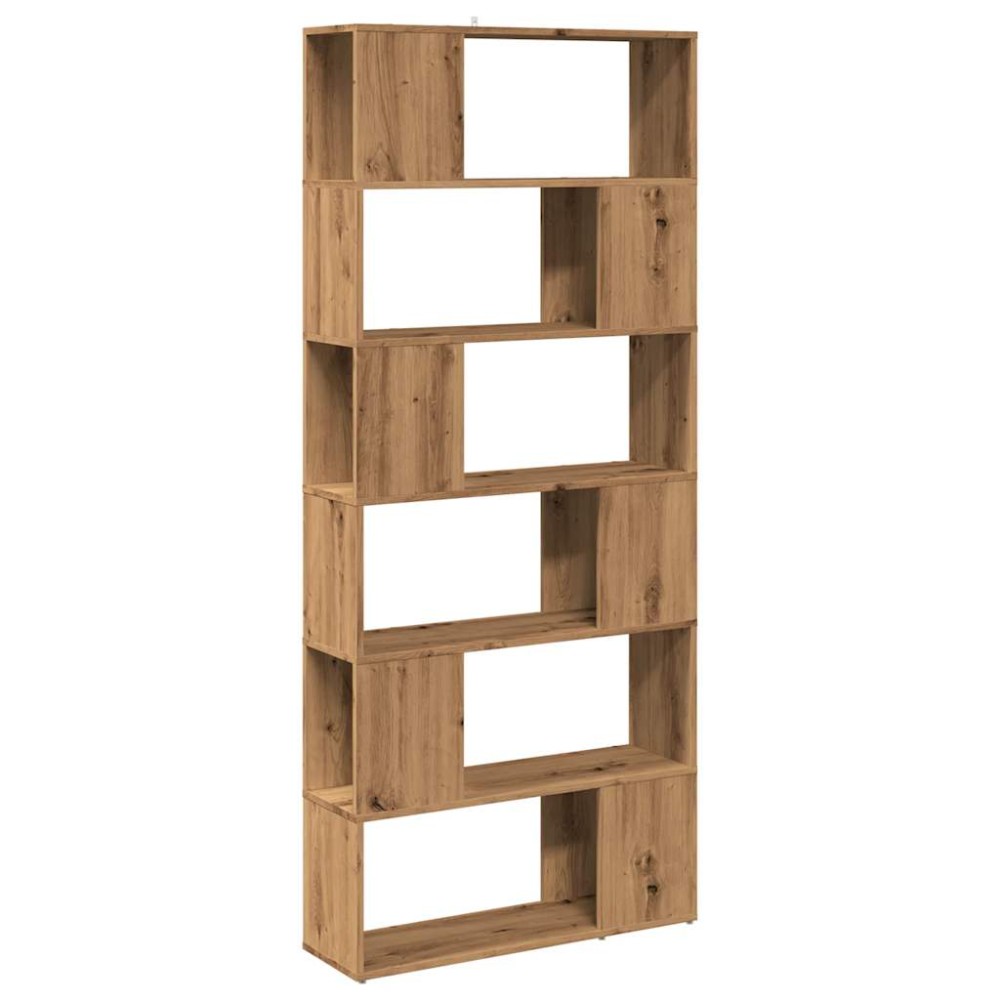 vidaXL Bibliotecă/Separator de cameră, Stejar artizanal, 80x24x186 cm