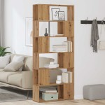 vidaXL Bibliotecă/Separator de cameră, Stejar artizanal, 80x24x186 cm vidaXL Bibliotecă/Separator de cameră, Stejar artizanal, 80x24x186 cm
