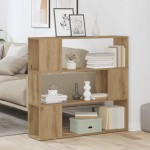 vidaXL Bibliotecă/Separator de cameră, stejar artizanal, 100x24x94 cm