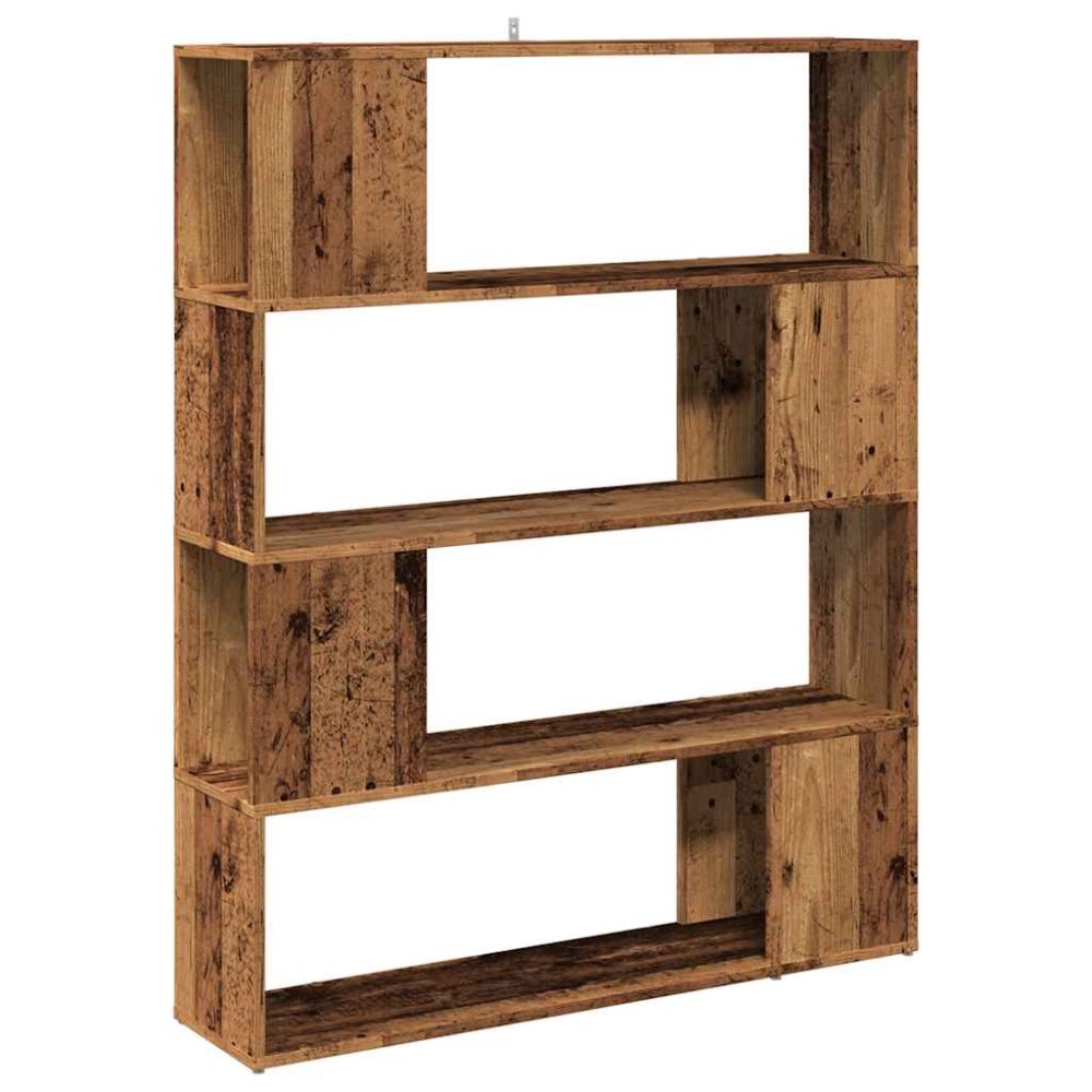 vidaXL Bibliotecă/Separator cameră, lemn vechi, 100x24x124,5 cm