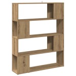 vidaXL Bibliotecă/Separator de cameră stejar artizanal 100x24x124,5 cm