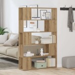 vidaXL Bibliotecă/Separator de cameră, Stejar artizanal, 100x24x155 cm vidaXL Bibliotecă/Separator de cameră, Stejar artizanal, 100x24x155 cm
