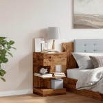 vidaXL Noptiera Lemn Vechi 40x35x65 cm Lemn prelucrat