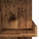 vidaXL Masă de bar cu suport de depozitare din lemn vechi vidaXL Masă de bar cu suport de depozitare din lemn vechi