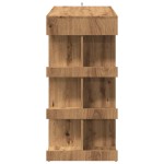 vidaXL Masă bar cu raft de depozitare Stejar artizanal 100x48x101,5 cm vidaXL Masă bar cu raft de depozitare Stejar artizanal 100x48x101,5 cm