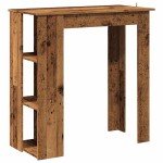 vidaXL Masă bar cu rafturi, lemn vechi, 102x50x103,5 cm lemn prelucrat vidaXL Masă bar cu rafturi, lemn vechi, 102x50x103,5 cm lemn prelucrat