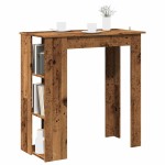 vidaXL Masă bar cu rafturi, lemn vechi, 102x50x103,5 cm lemn prelucrat vidaXL Masă bar cu rafturi, lemn vechi, 102x50x103,5 cm lemn prelucrat