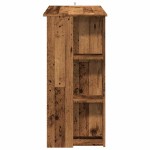 vidaXL Masă bar cu rafturi, lemn vechi, 102x50x103,5 cm lemn prelucrat vidaXL Masă bar cu rafturi, lemn vechi, 102x50x103,5 cm lemn prelucrat