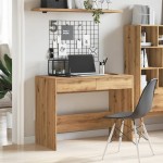 vidaXL Birou, stejar artizanal, 101x50x76,5 cm, lemn prelucrat