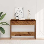 vidaXL Masă consolă, lemn vechi, 100x35x76,5 cm, lemn prelucrat