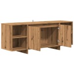 vidaXL Comodă TV, stejar artizanal, 130x35x50 cm, lemn prelucrat vidaXL Comodă TV, stejar artizanal, 130x35x50 cm, lemn prelucrat