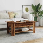 vidaXL Măsuță de cafea, lemn vechi, 102x55x42 cm, lemn prelucrat vidaXL Măsuță de cafea, lemn vechi, 102x55x42 cm, lemn prelucrat