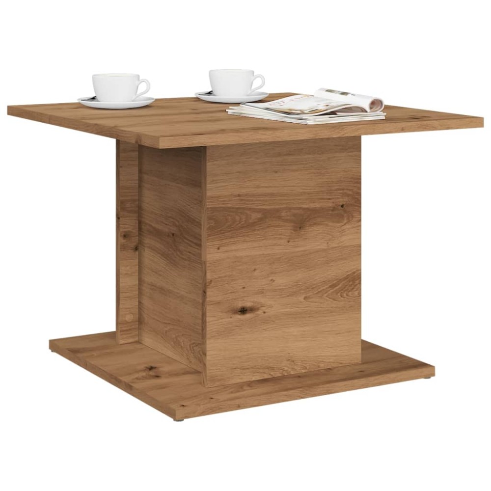 vidaXL Măsuță cafea, stejar artizanal, 55,5x55,5x40 cm, lemn prelucrat
