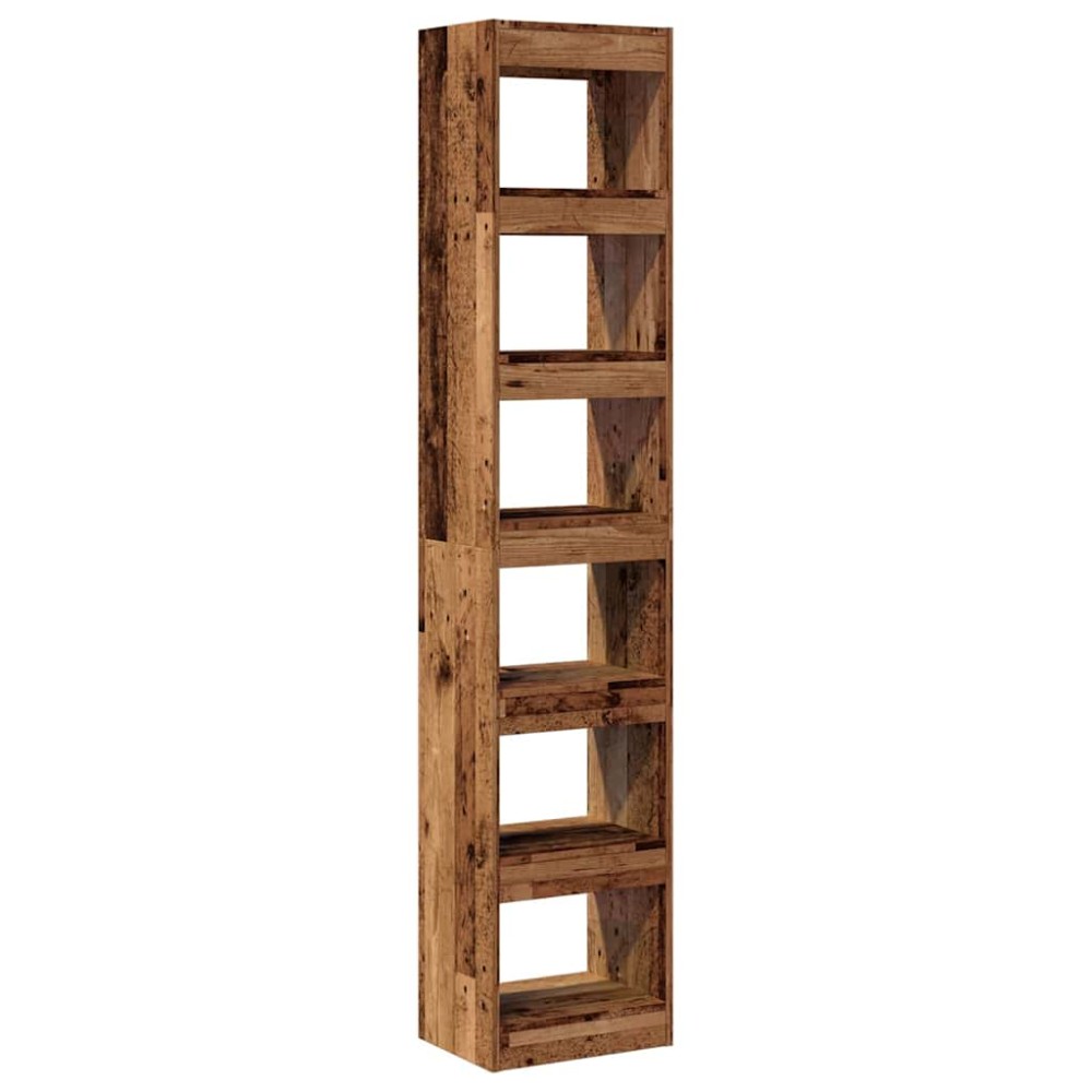 vidaXL Dulap cu cărți/Separator de cameră Lemn vechi 40x30x198 cm