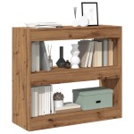 vidaXL Bibliotecă/Separator de cameră, Stejar artizanal, 80x30x72 cm vidaXL Bibliotecă/Separator de cameră, Stejar artizanal, 80x30x72 cm