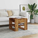vidaXL Masuta de cafea din lemn vechi 55,5x55x45 cm lemn de prelucrare
