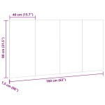 vidaXL Tăblie de pat, lemn vechi, 160x1,5x80 cm, lemn prelucrat