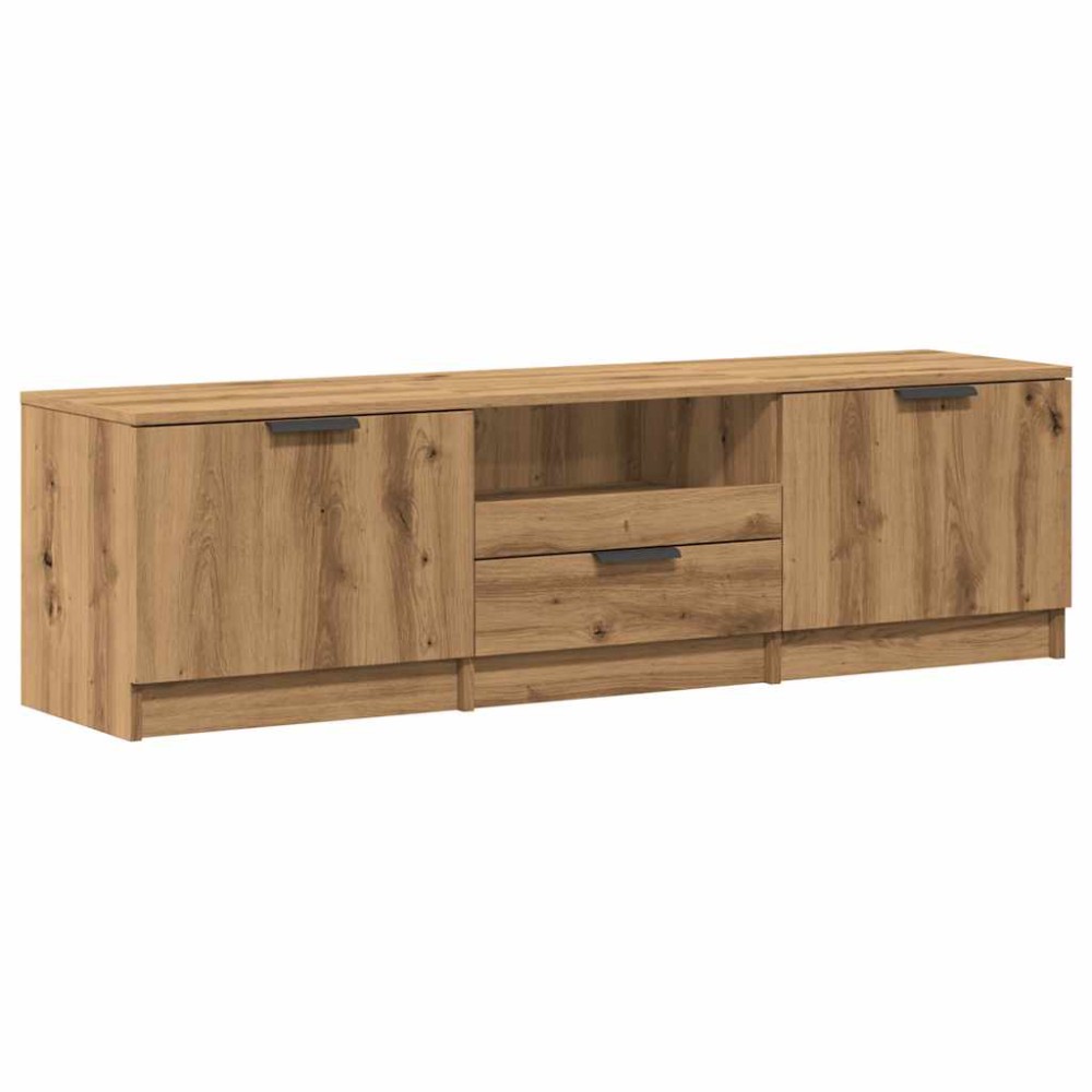 vidaXL Comodă TV, stejar artizanal, 140x35x40 cm, lemn prelucrat