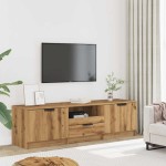 vidaXL Comodă TV, stejar artizanal, 140x35x40 cm, lemn prelucrat vidaXL Comodă TV, stejar artizanal, 140x35x40 cm, lemn prelucrat