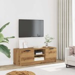 vidaXL Comodă TV,stejar artizanal 102x35x36,5 cm, lemn prelucrat
