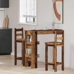 vidaXL Masă bar de perete, lemn vechi, 102x45x103,5 cm, lemn compozit vidaXL Masă bar de perete, lemn vechi, 102x45x103,5 cm, lemn compozit