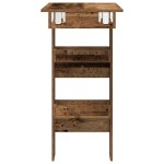 vidaXL Masă bar de perete, lemn vechi, 102x45x103,5 cm, lemn compozit vidaXL Masă bar de perete, lemn vechi, 102x45x103,5 cm, lemn compozit