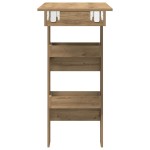 vidaXL Masă bar perete Stejar artizanal 102x45x103,5 cm lemn compozit