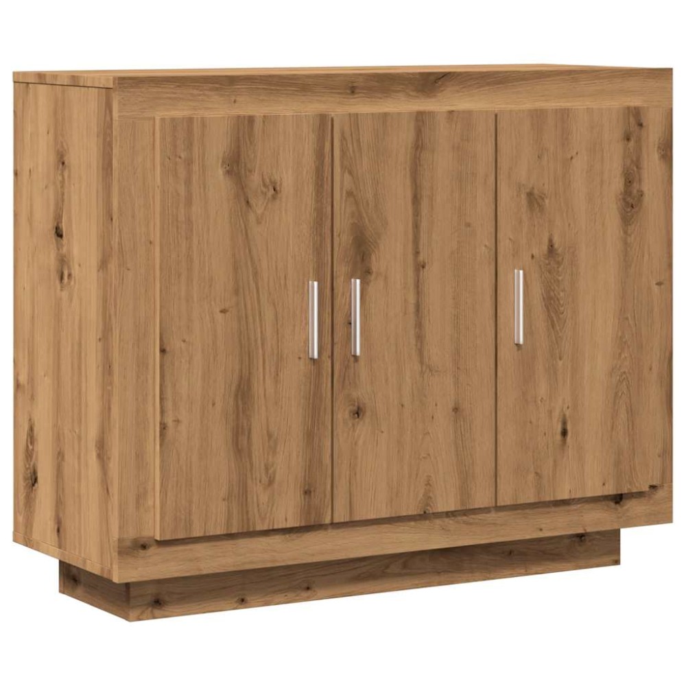 vidaXL Dulap, Stejar artizanal, 92x35x75 cm, lemn compozit