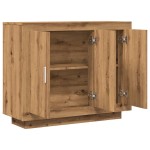 vidaXL Dulap, Stejar artizanal, 92x35x75 cm, lemn compozit