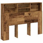 vidaXL Tăblie de pat cu dulap, lemn vechi, 140x19x103,5 cm vidaXL Tăblie de pat cu dulap, lemn vechi, 140x19x103,5 cm