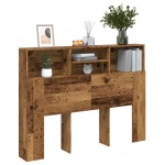 vidaXL Tăblie de pat cu dulap, lemn vechi, 140x19x103,5 cm vidaXL Tăblie de pat cu dulap, lemn vechi, 140x19x103,5 cm