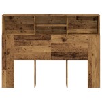 vidaXL Tăblie de pat cu dulap, lemn vechi, 140x19x103,5 cm vidaXL Tăblie de pat cu dulap, lemn vechi, 140x19x103,5 cm