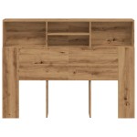 vidaXL Tăblie de pat cu dulap, stejar artizanal , 140x19x103,5 cm