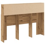 vidaXL Tăblie de pat cu dulap, stejar artizanal , 140x19x103,5 cm