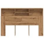 vidaXL Tăblie pat dulap stejar artizanal 160x19x103,5cm lemn prelucrat vidaXL Tăblie pat dulap stejar artizanal 160x19x103,5cm lemn prelucrat