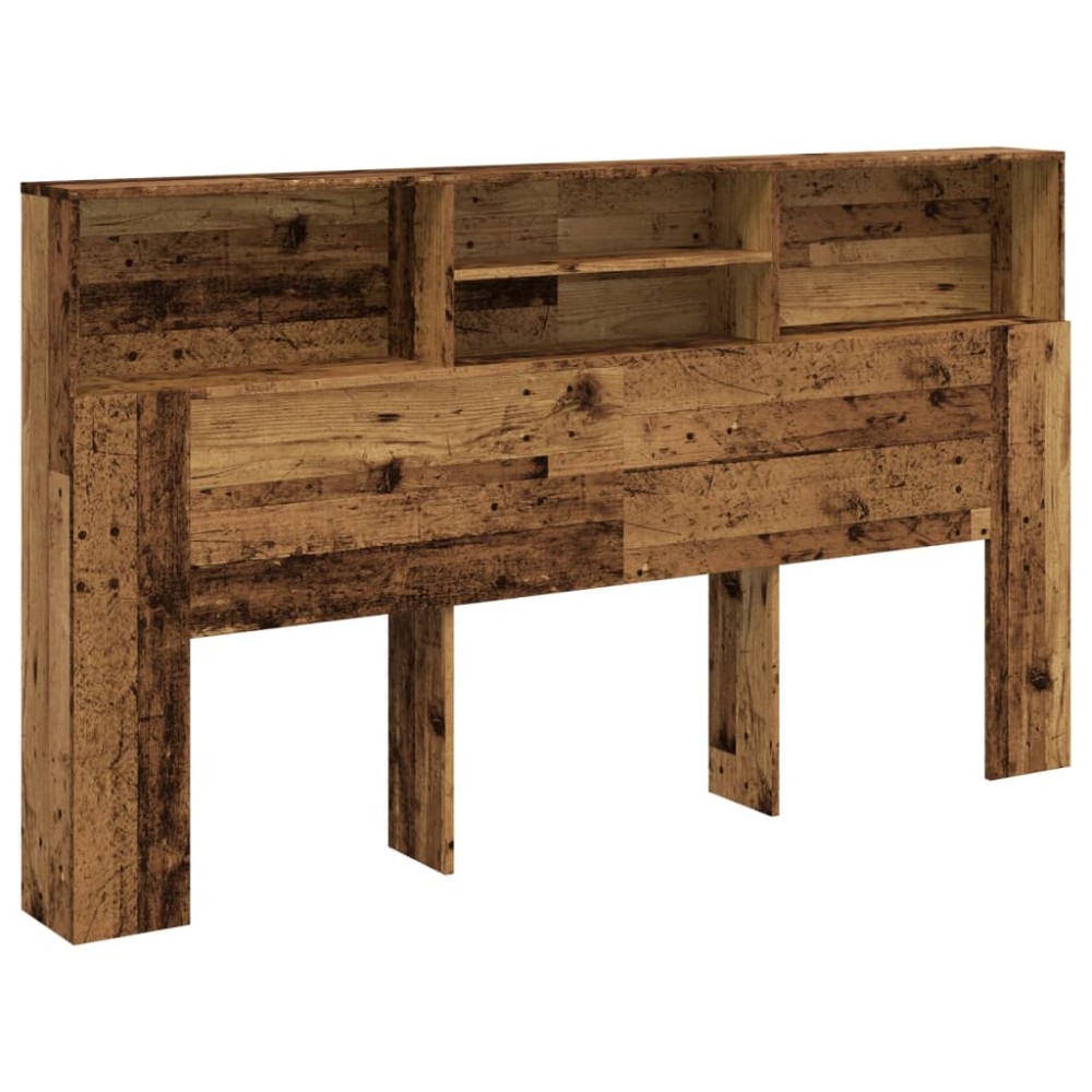 vidaXL Tăblie pat cu dulap, lemn vechi 180x19x103,5 cm lemn prelucrat