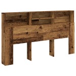 vidaXL Tăblie pat cu dulap, lemn vechi 180x19x103,5 cm lemn prelucrat vidaXL Tăblie pat cu dulap, lemn vechi 180x19x103,5 cm lemn prelucrat