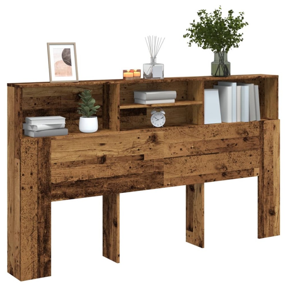 vidaXL Tăblie pat cu dulap, lemn vechi 180x19x103,5 cm lemn prelucrat