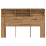 vidaXL Tăblie pat dulap stejar artizanal 180x19x103,5cm lemn prelucrat vidaXL Tăblie pat dulap stejar artizanal 180x19x103,5cm lemn prelucrat
