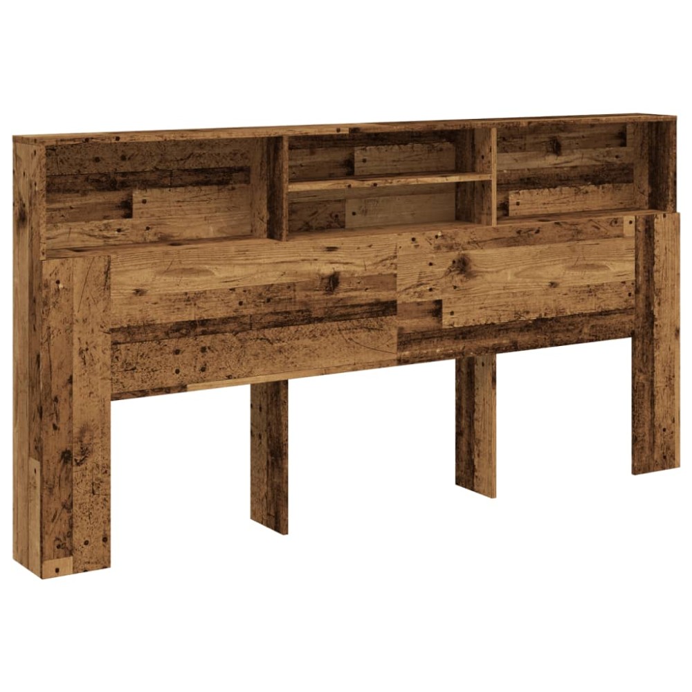 vidaXL Tăblie pat cu dulap, lemn vechi 200x19x103,5 cm lemn prelucrat