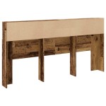 vidaXL Tăblie pat cu dulap, lemn vechi 200x19x103,5 cm lemn prelucrat vidaXL Tăblie pat cu dulap, lemn vechi 200x19x103,5 cm lemn prelucrat